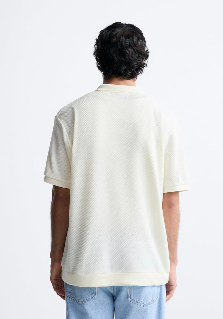 ZARA TEXTURED SHIRT ECRU