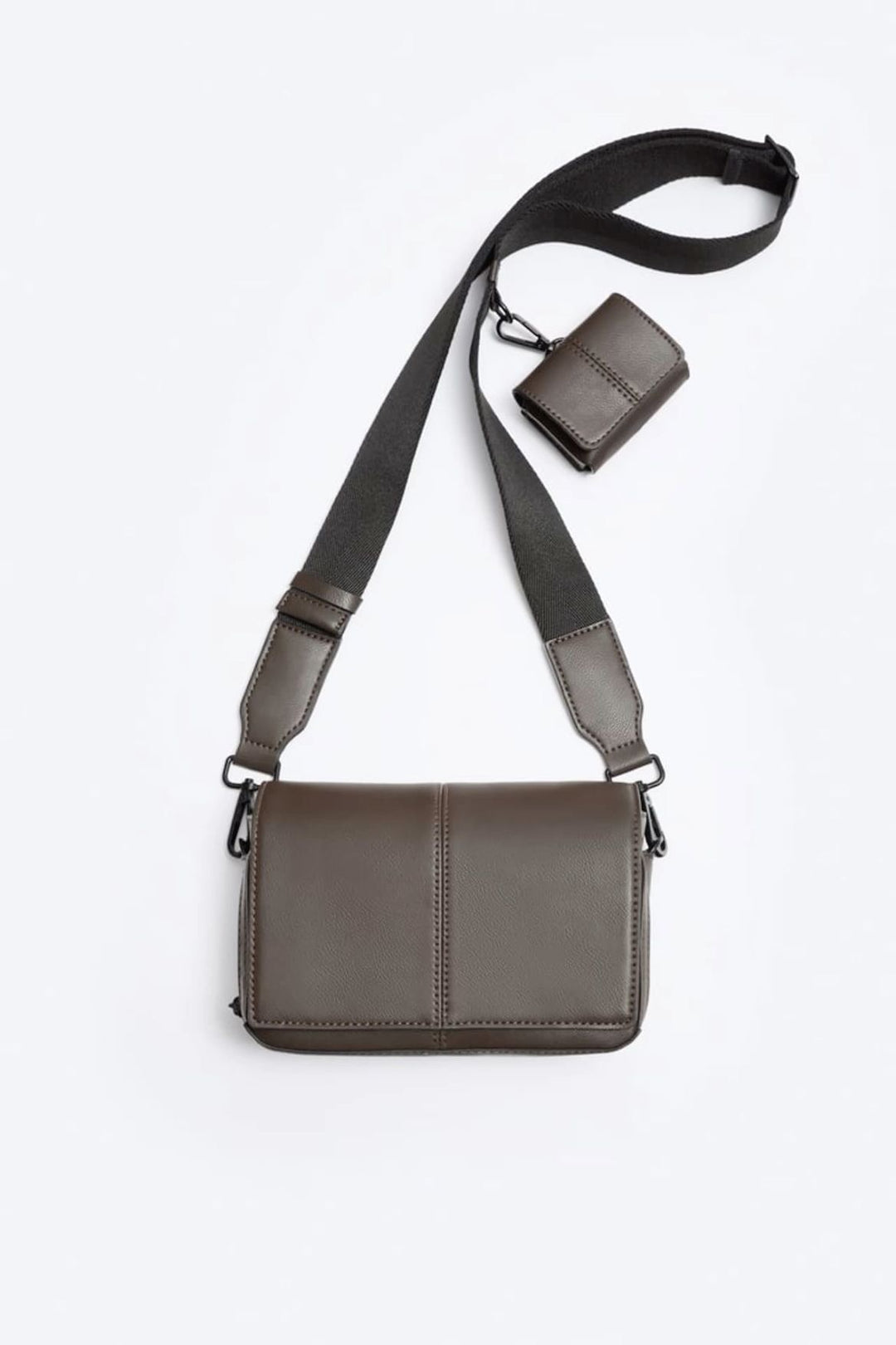 ZARA CROSSBODY BAG WITH PURSE IN BROWN