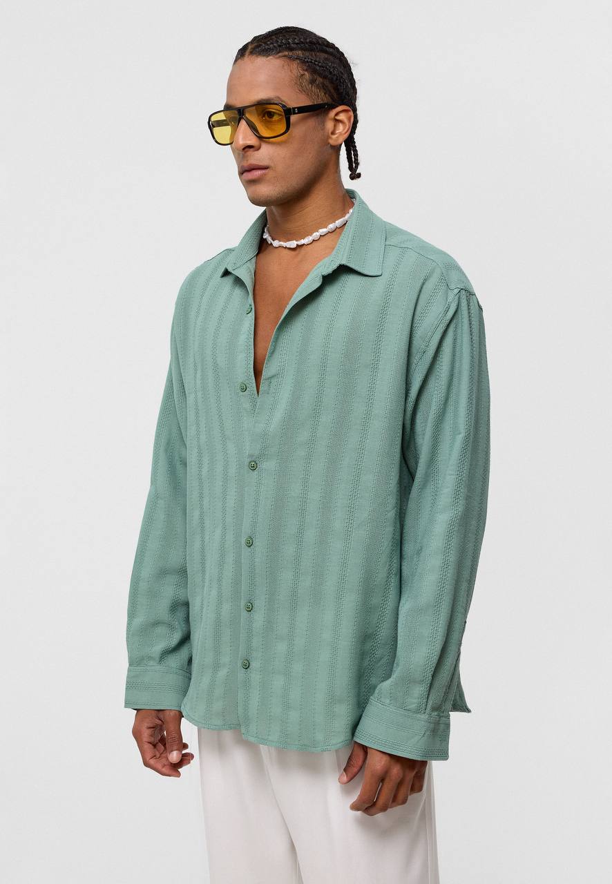 Essence of Life Cheesecloth Shirt in Sage