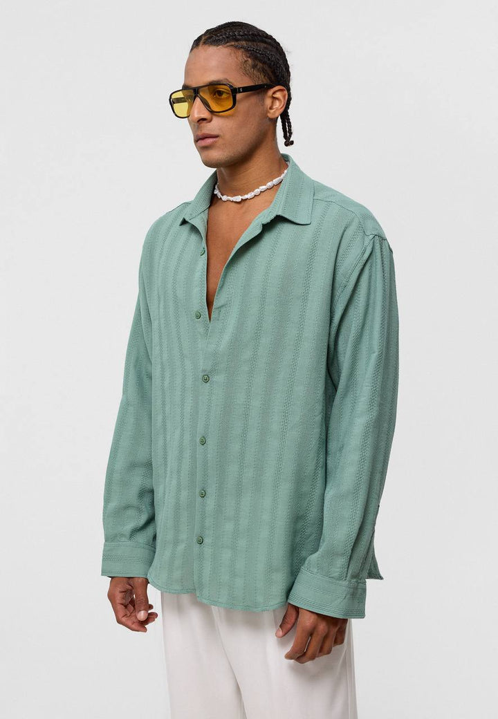 Essence of Life Cheesecloth Shirt in Sage