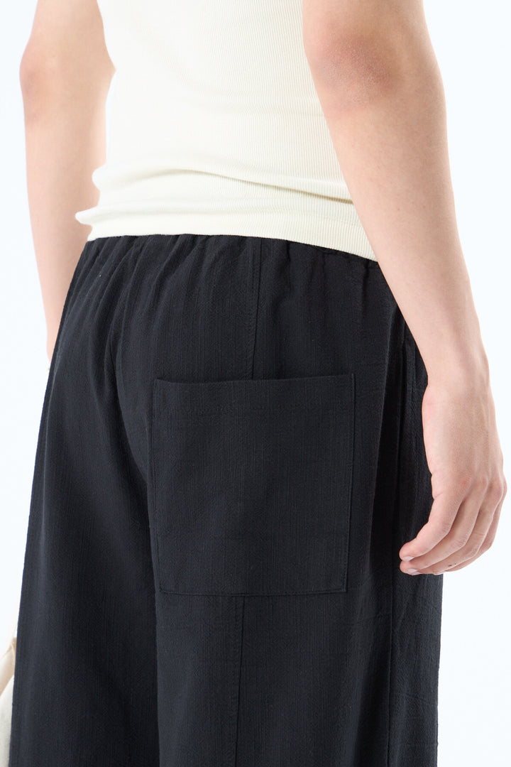 Vamos Baggy Linen Pants in Black