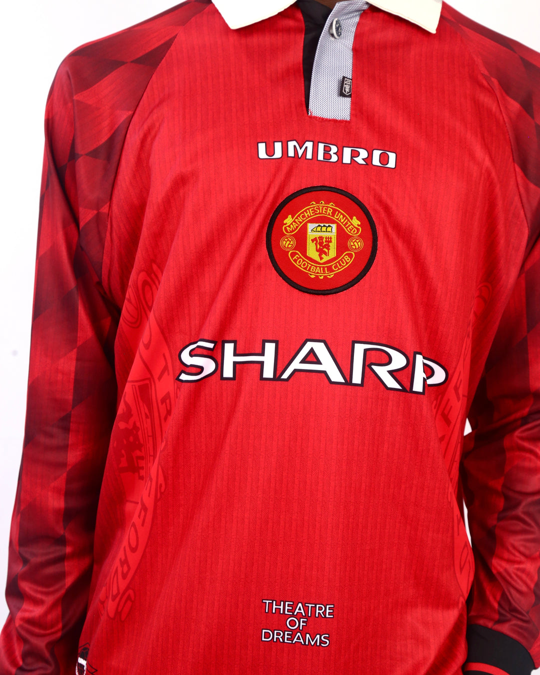 Manchester United 1996 Longsleeve Home Retro Jersey in red