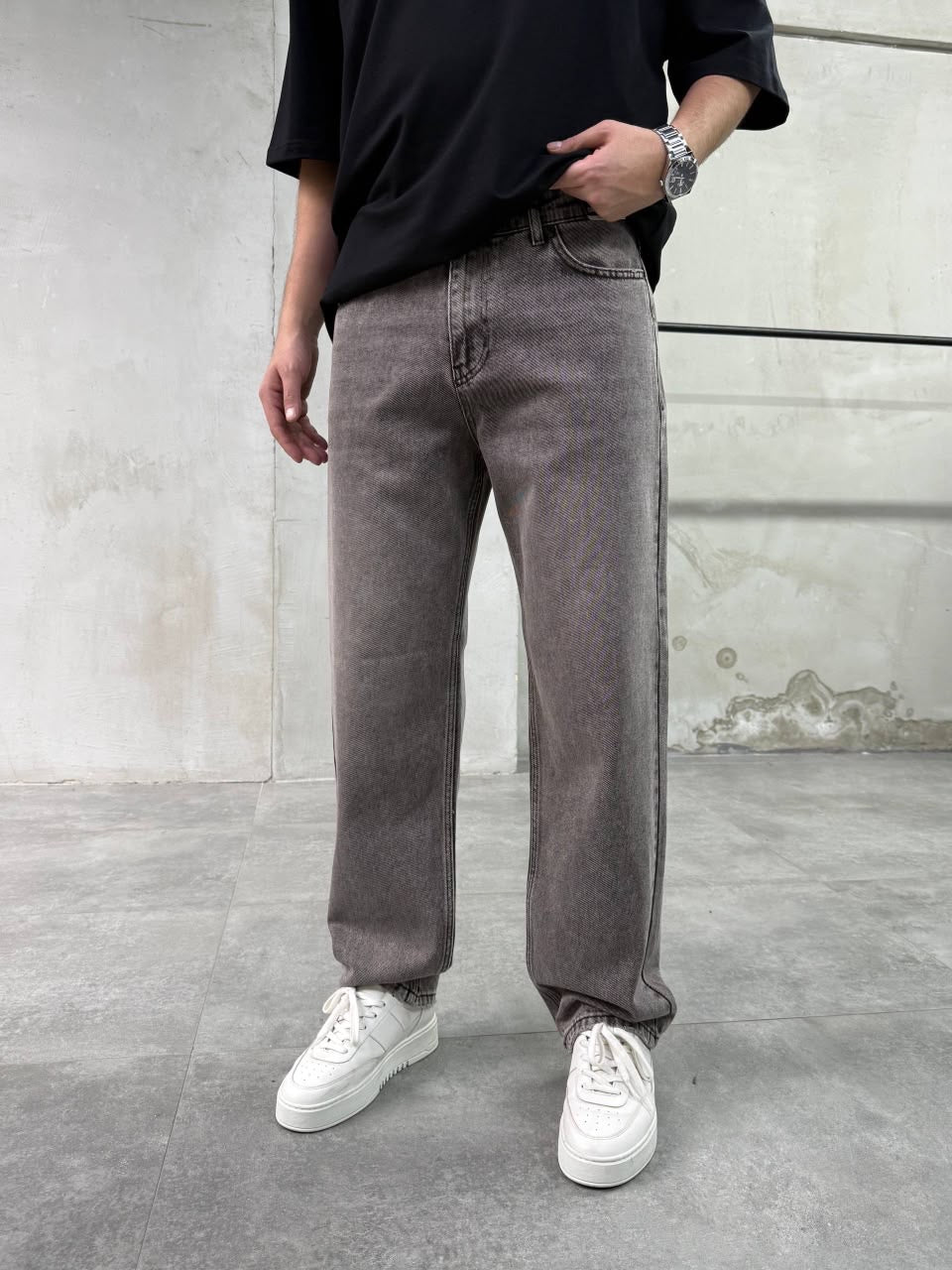 Difransel baggy fit jeans in Ash