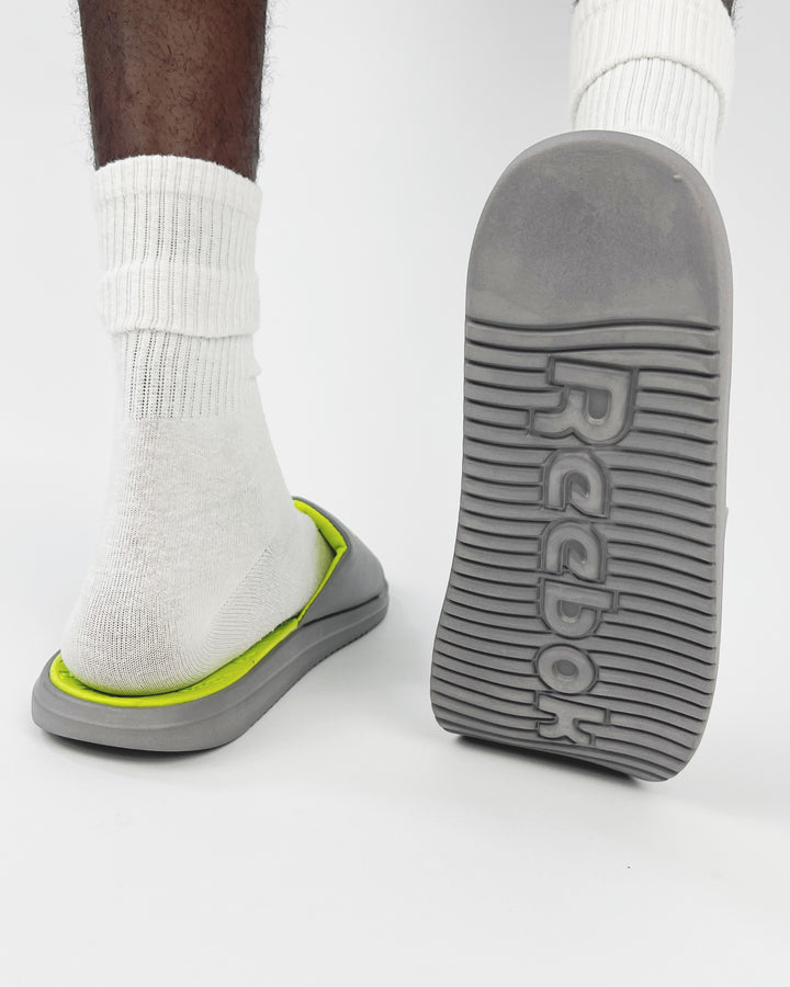 Reebok Dual Density Slides in Lime Green