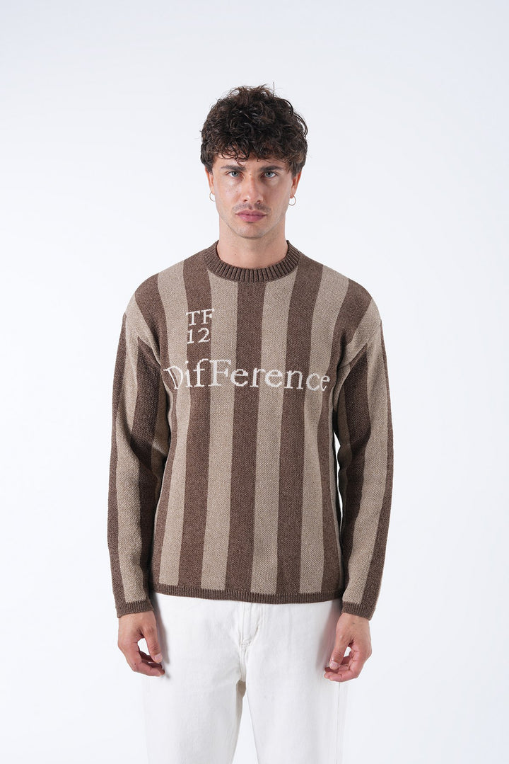 2512 Design Text Print Sweatshirt in brown