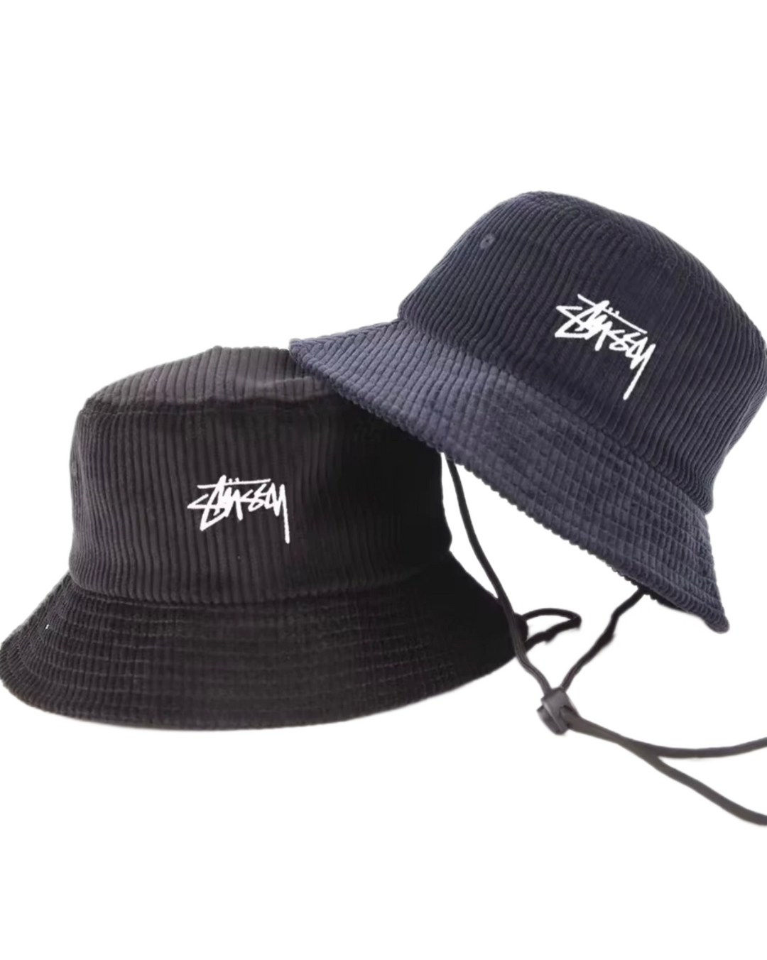 Stussy bucket hat in navy blue