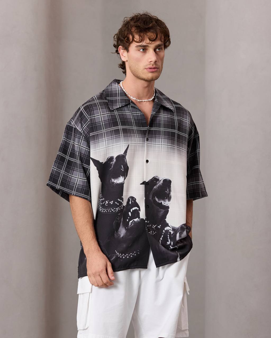 2morrow Doberman plaid shirt