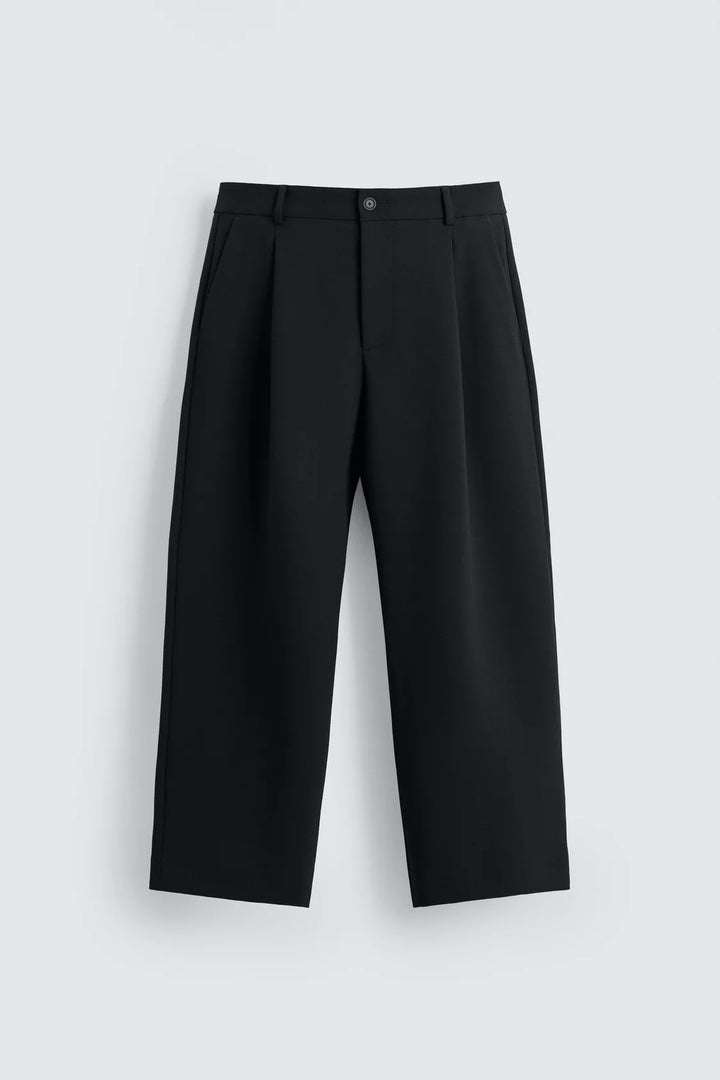 Snazzy smart wide leg pants in black