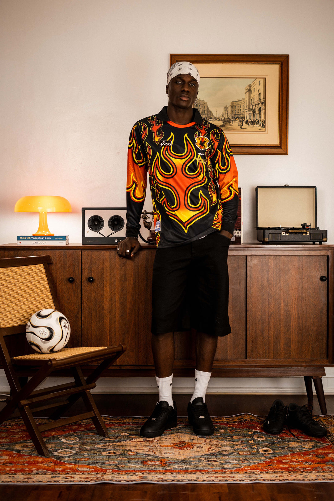 1998 Japan Red Flame Goalkeeper Longsleeve Retro Jersey/1998