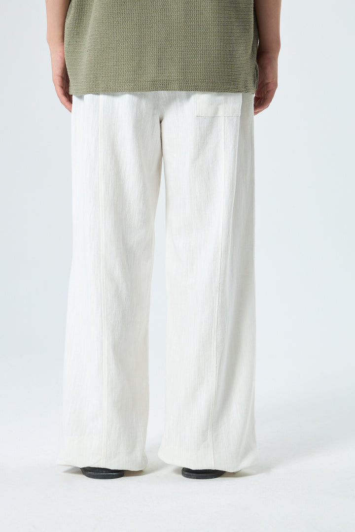 Vamos Baggy Linen Pants in White