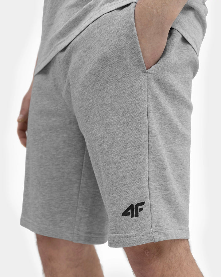 4F sweat shorts in light gray