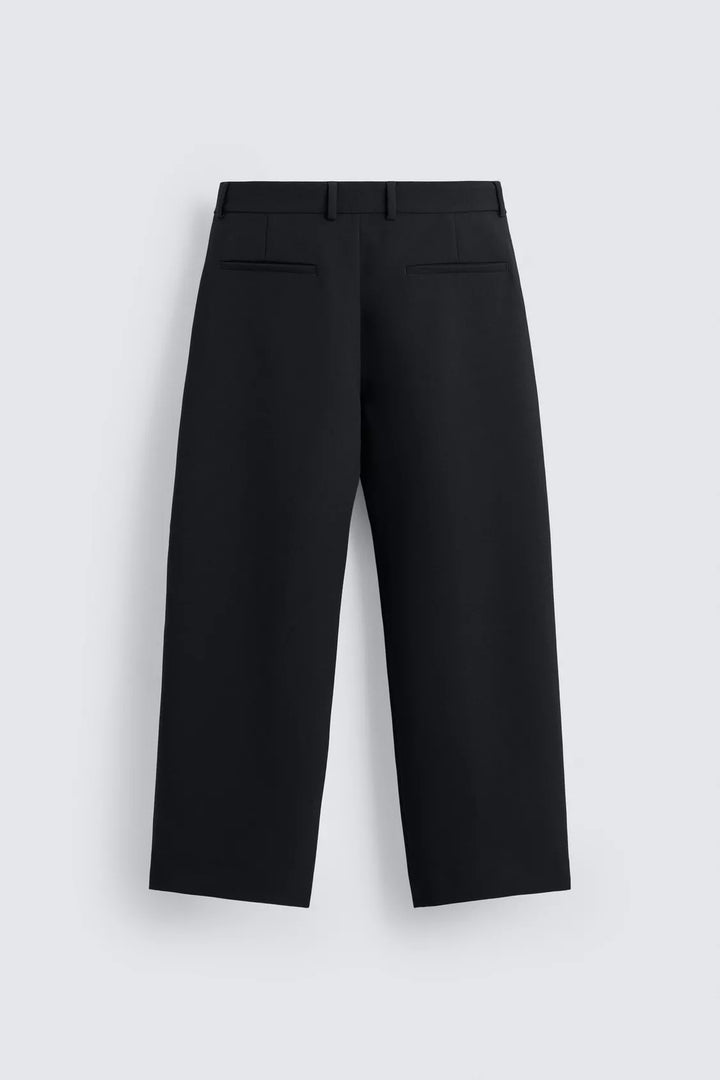 Snazzy smart wide leg pants in black
