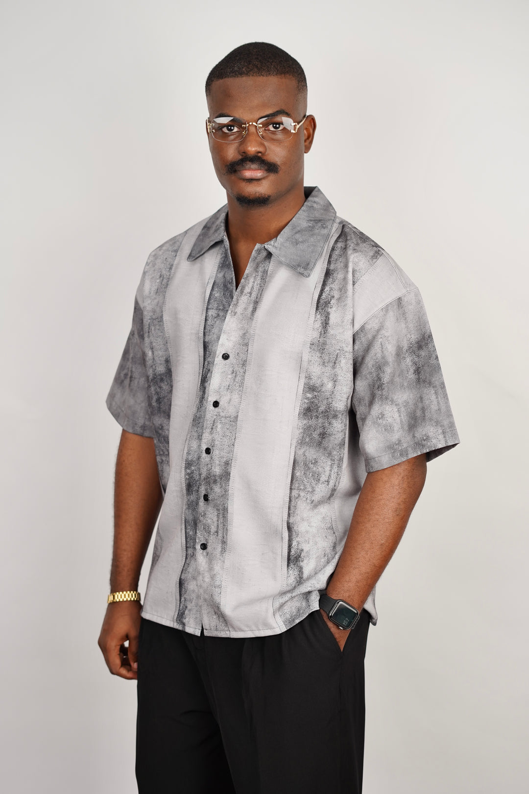 2morrow Bar Stripe Short Sleeve Revere Shirt