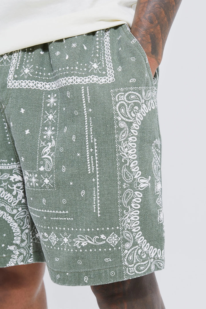 BOOHOOMAN FIXED COMFORT BANDANA SHORT