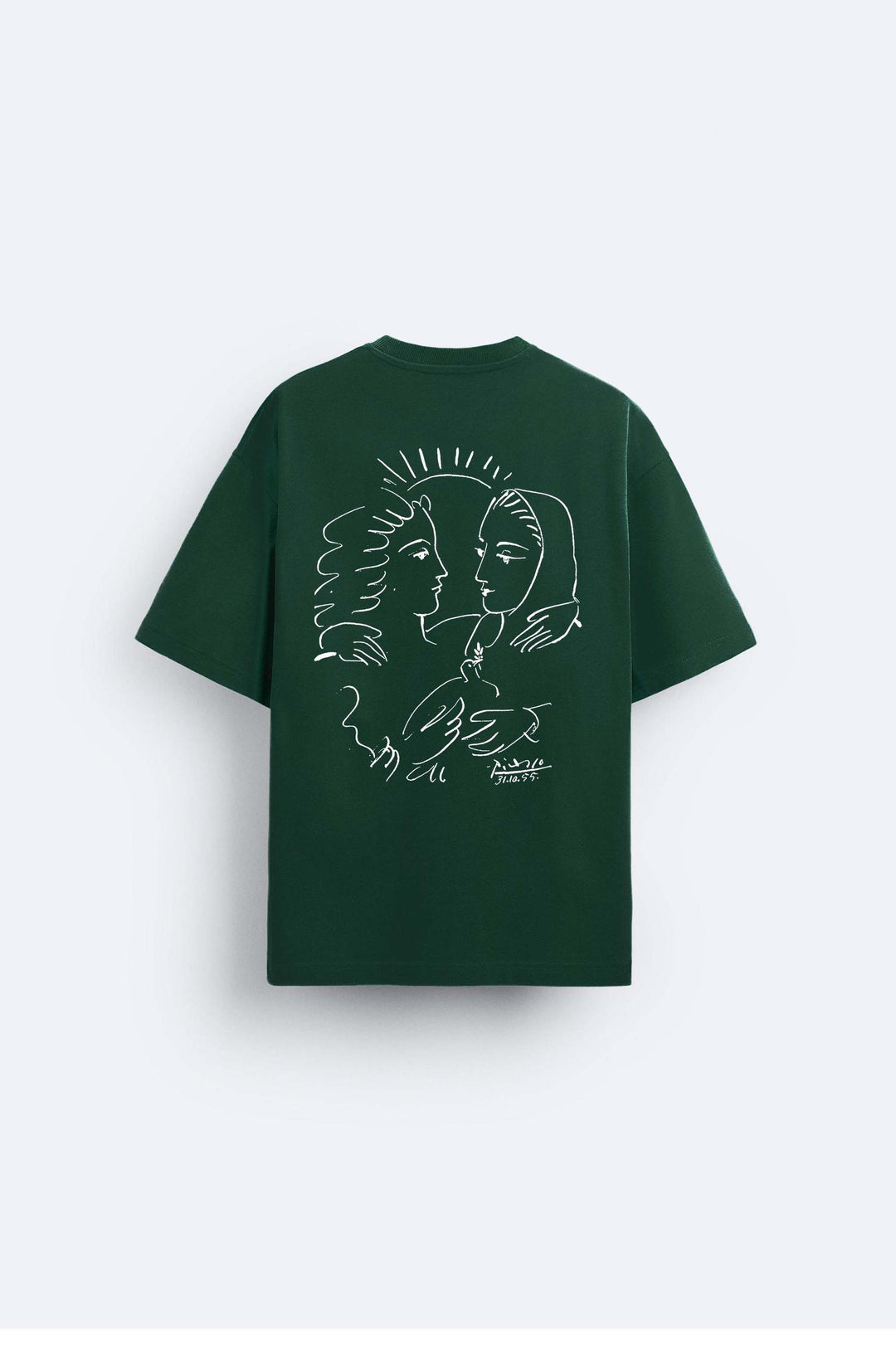 Garm Island Picasso Love and Peace T-shirt in green