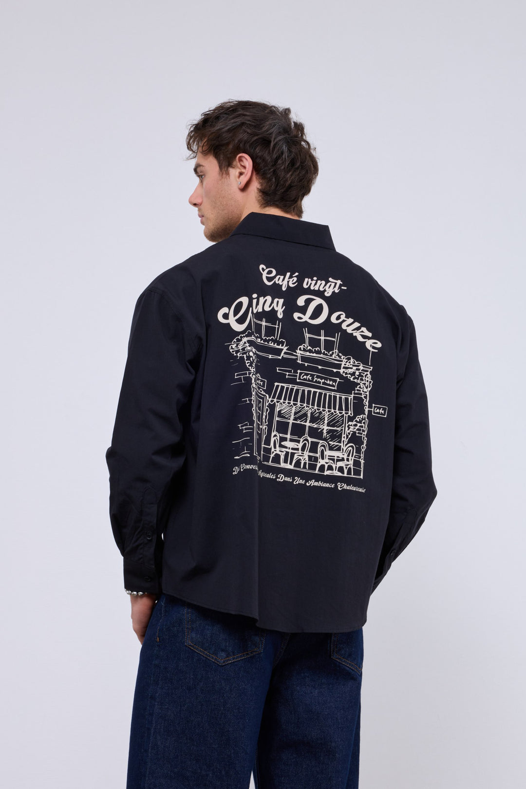 2512 Cafe Print Overshirt