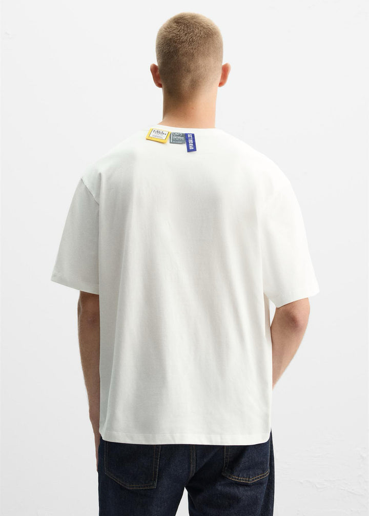 ZARA FADED T-SHIRT WITH SLOGAN