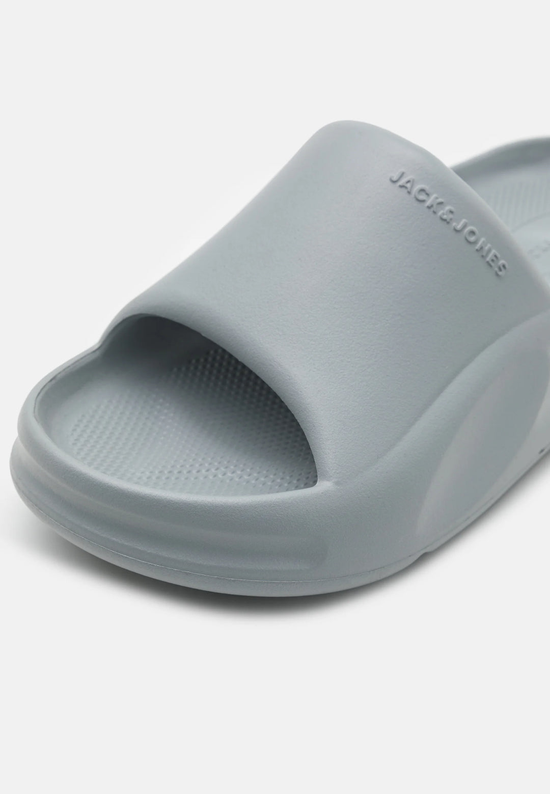 Jack & Jones Moulded Slides in Light Grey