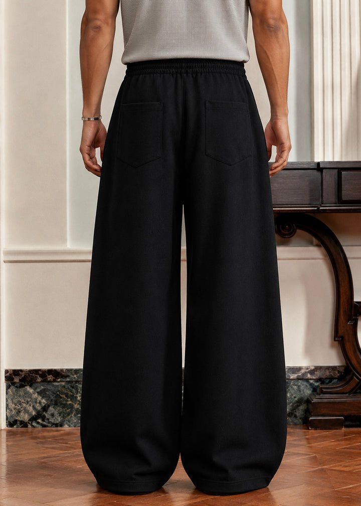 Nuclear Fission double pleated Sweatpants in Black