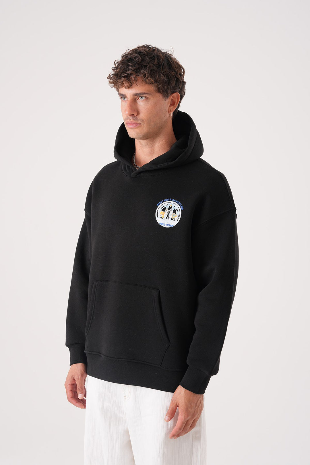 2512 Herd Emblem Hoodie  in Black