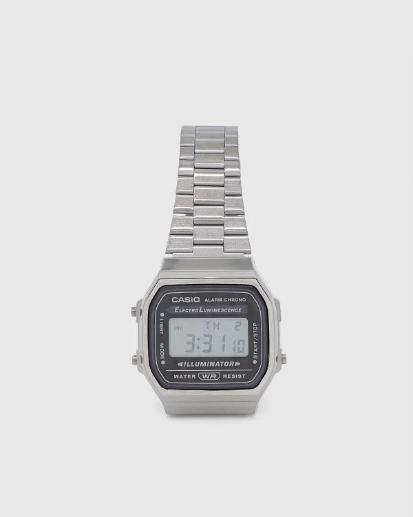 CASIO VINTAGE DIGITAL CLEAR FACE A168WGG-1A SILVER WATCH