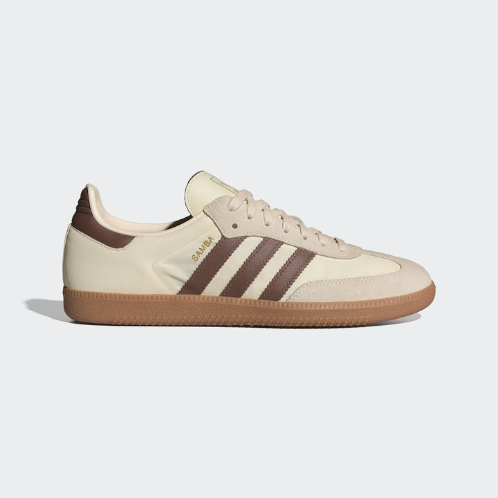 Adidas OG Ivory Collegiate Samba Trainers in Clay Strata