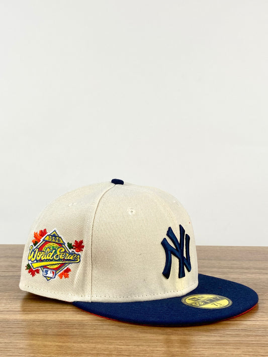 New York Dome Club Yankees Fitted SnapBack in off white