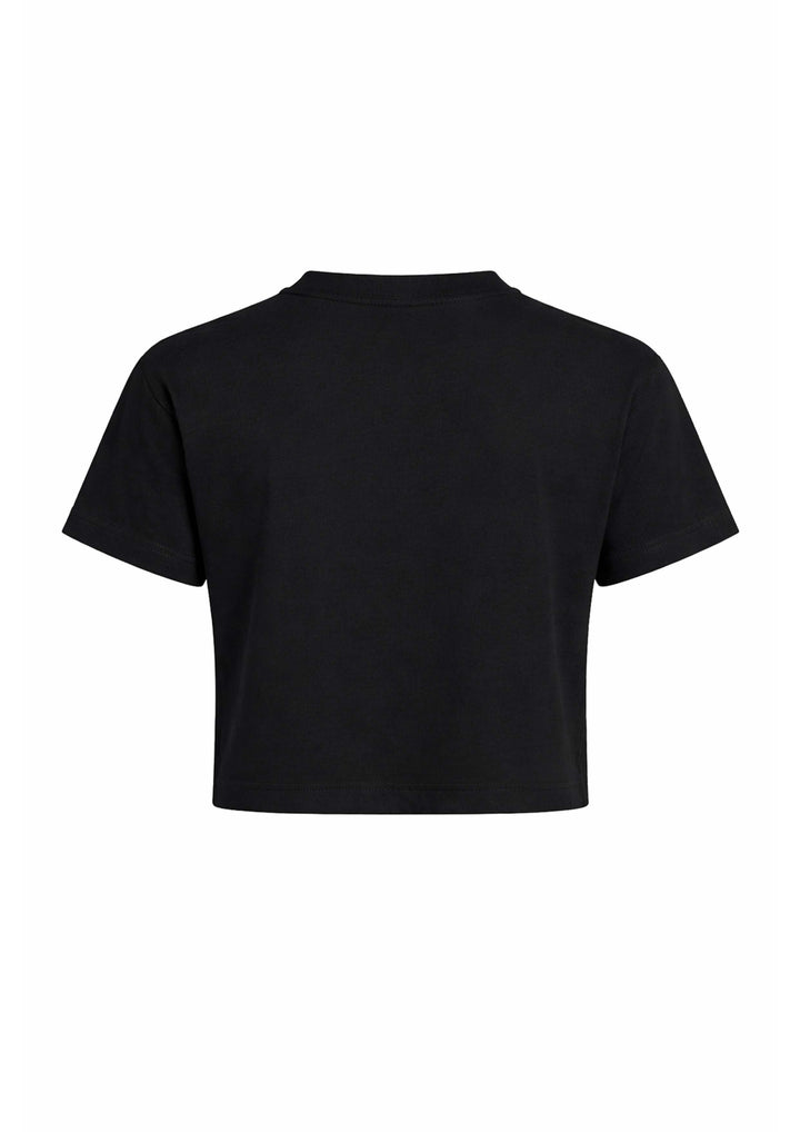 District baby crop top in black