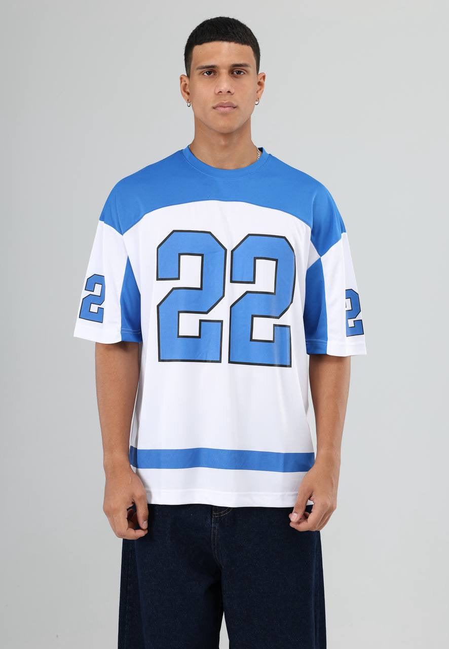Essence of Life Mesh Jersey in Blue