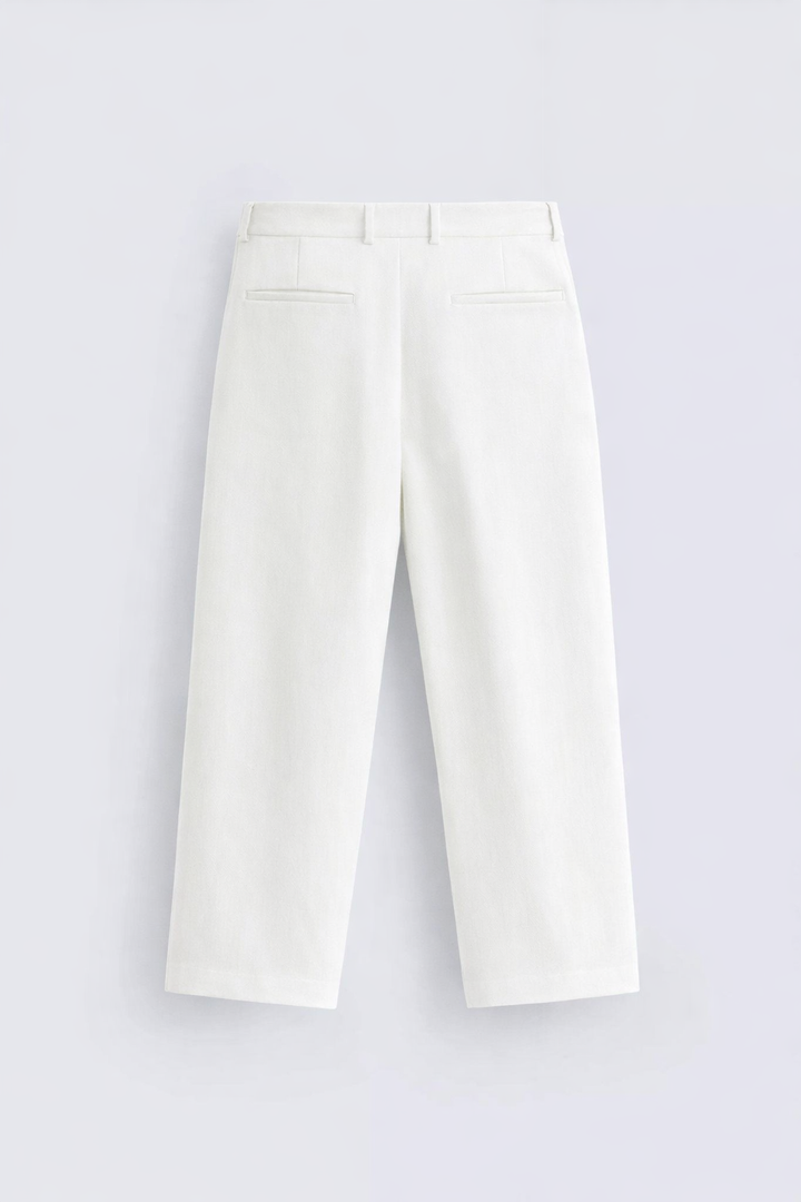 Snazzy smart wide leg pants in white