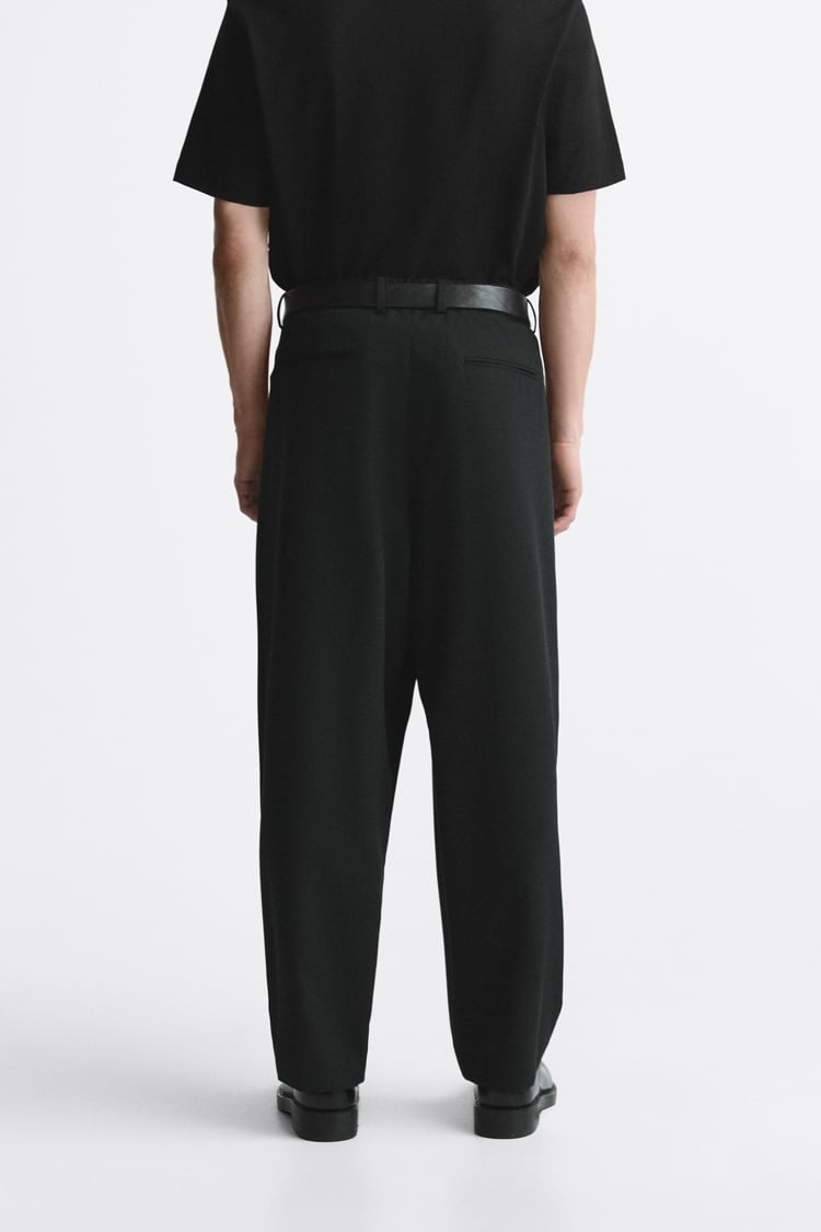 GIESTO pleated trousers in black