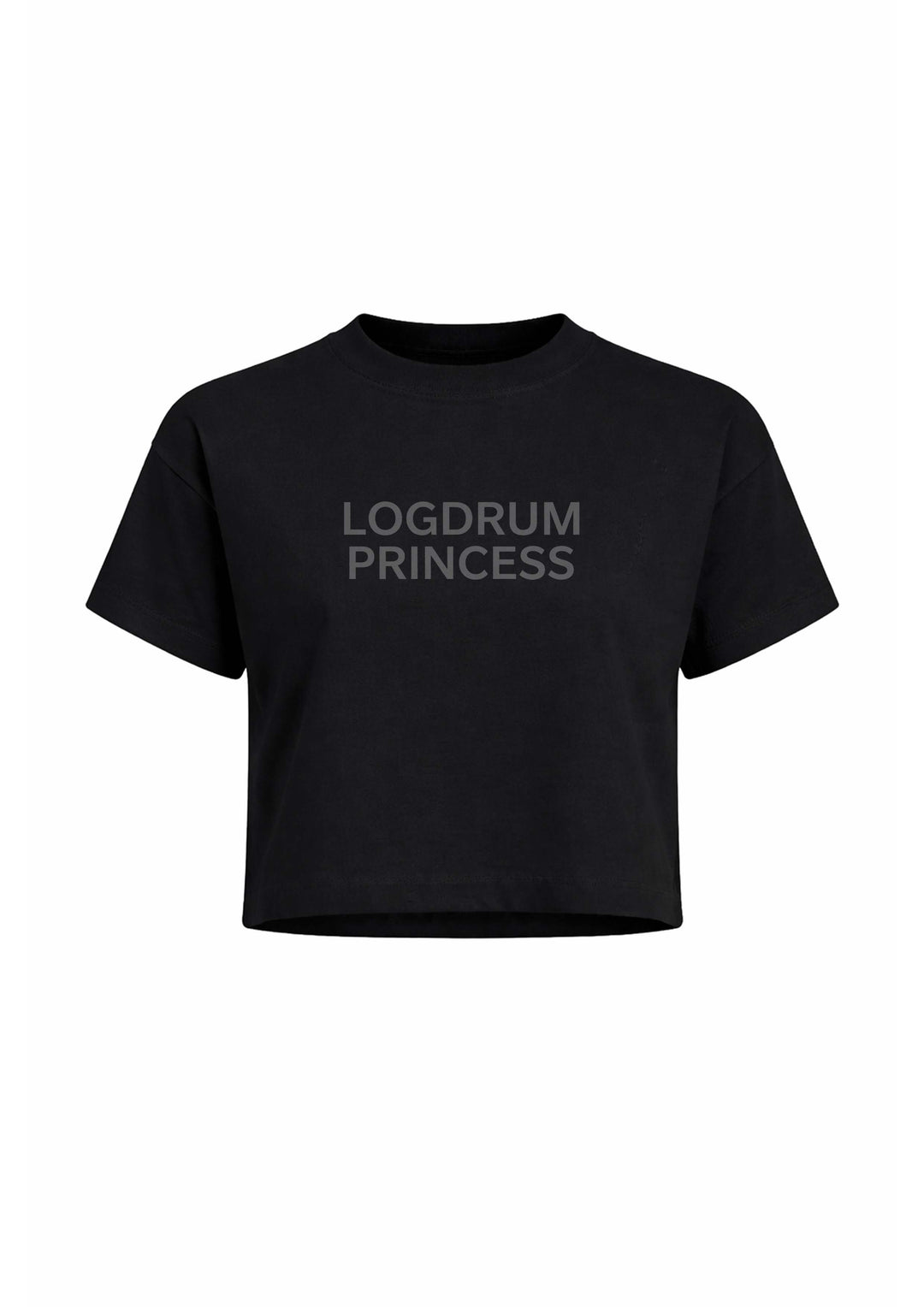Log drum princess crop top in black