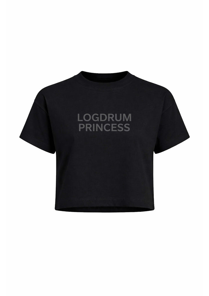 Log drum princess crop top in black