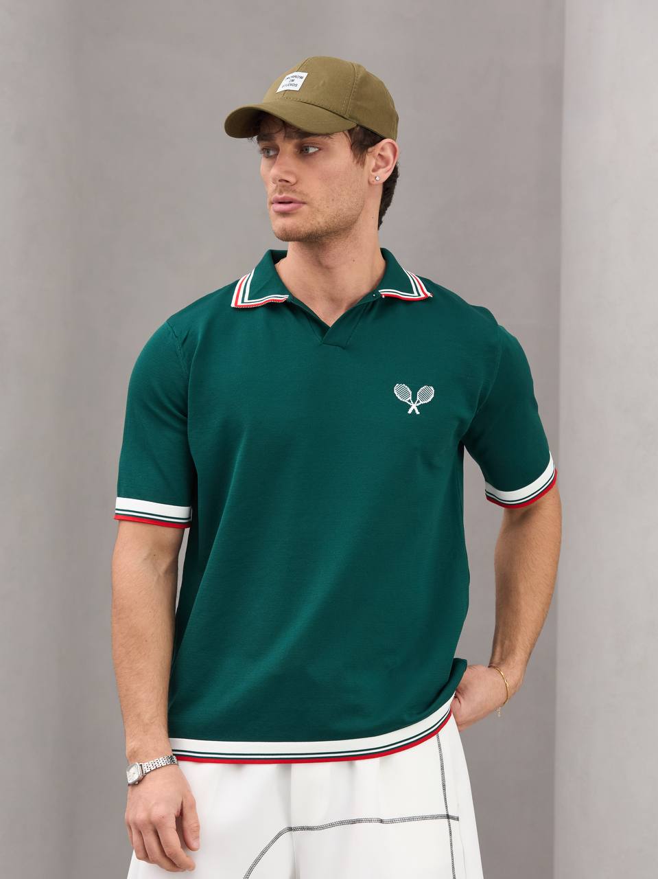 2morrow Club Embroidered Polo Shirt in Green