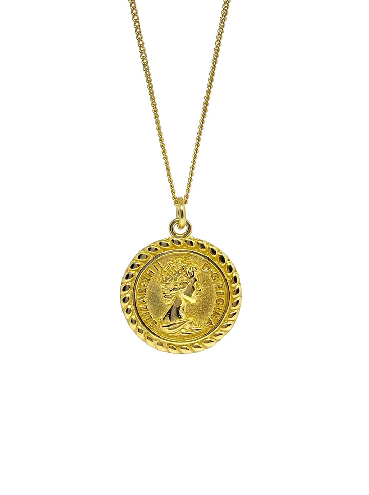 Garm Island Elizabeth Coin reversible necklace in gold