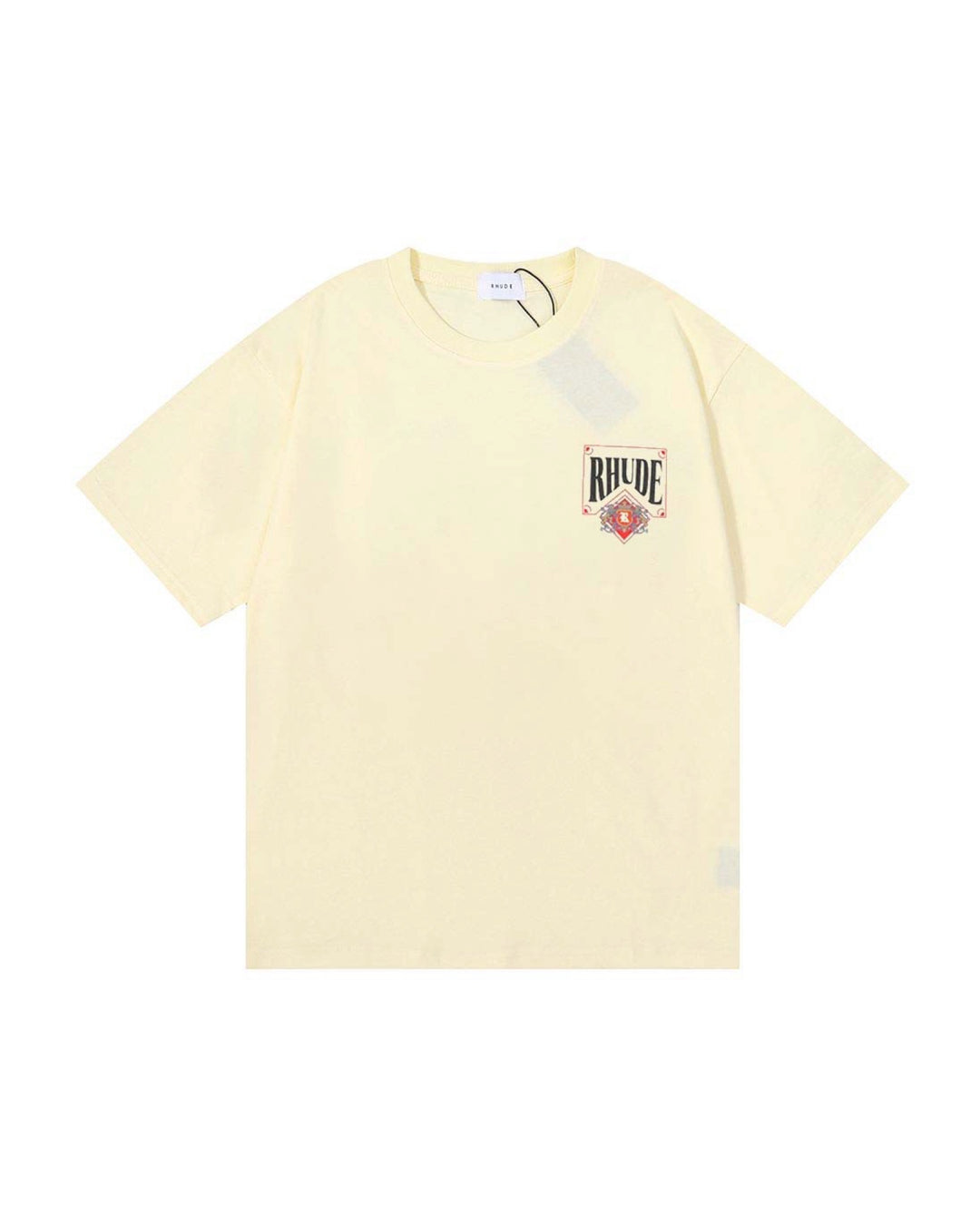 Rhude Card Backprint T-shirt in cream