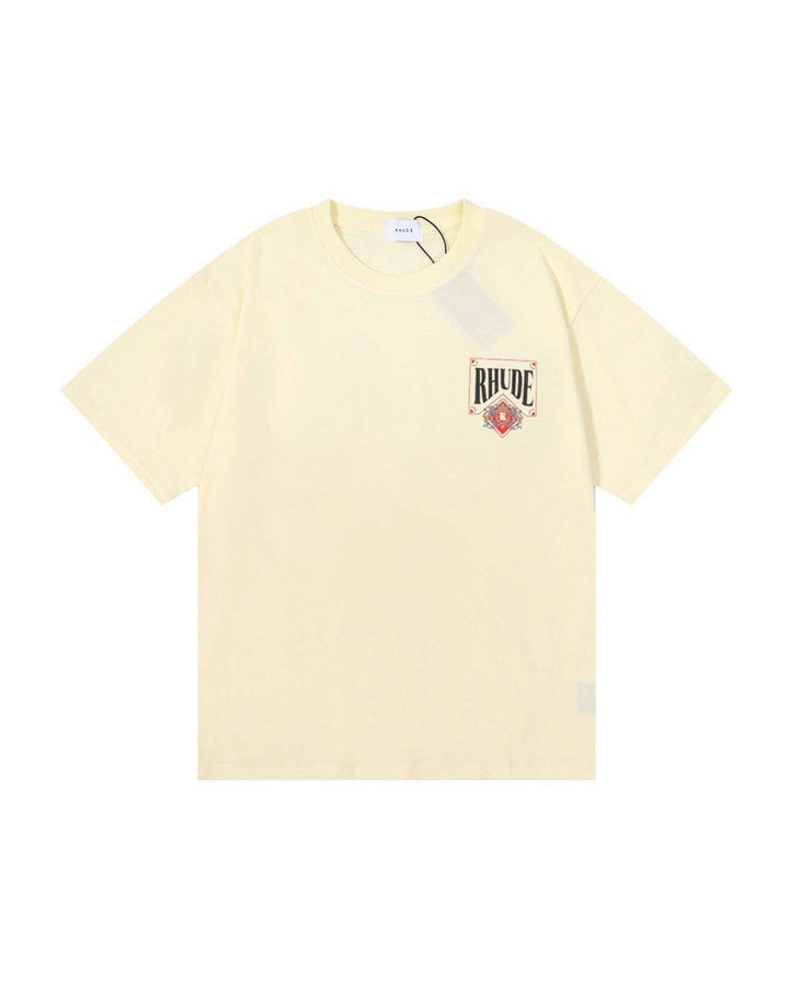 Rhude Card Backprint T-shirt in cream