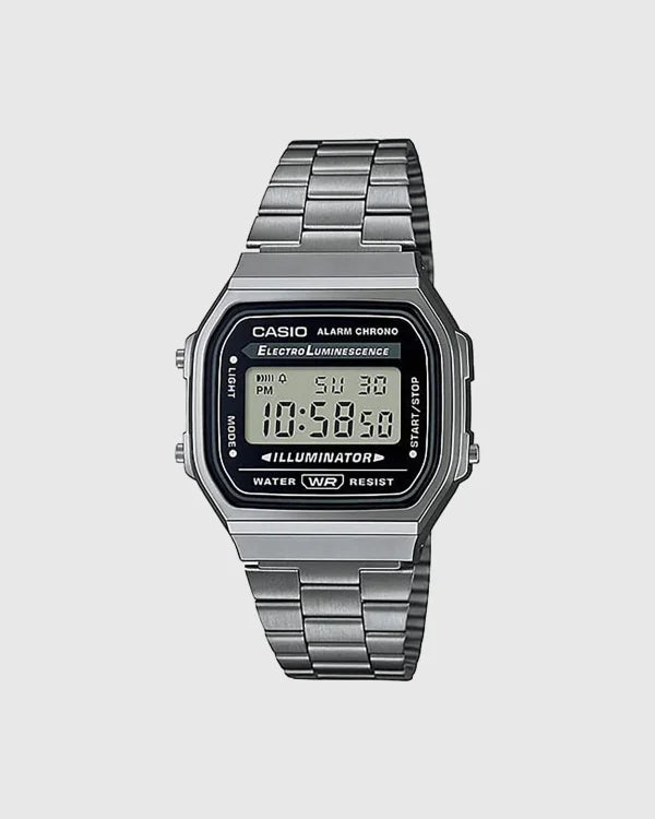 CASIO VINTAGE DIGITAL CLEAR FACE A168WGG-1A SILVER WATCH