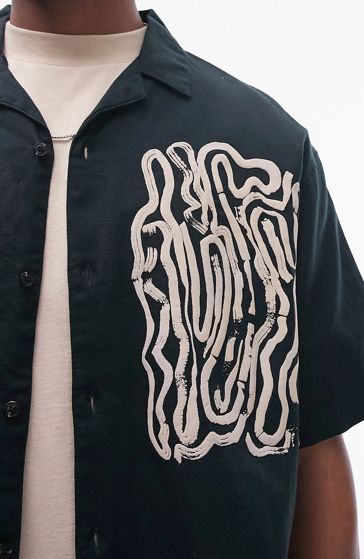 Garm Island Oversize Squiggle Print Shirt