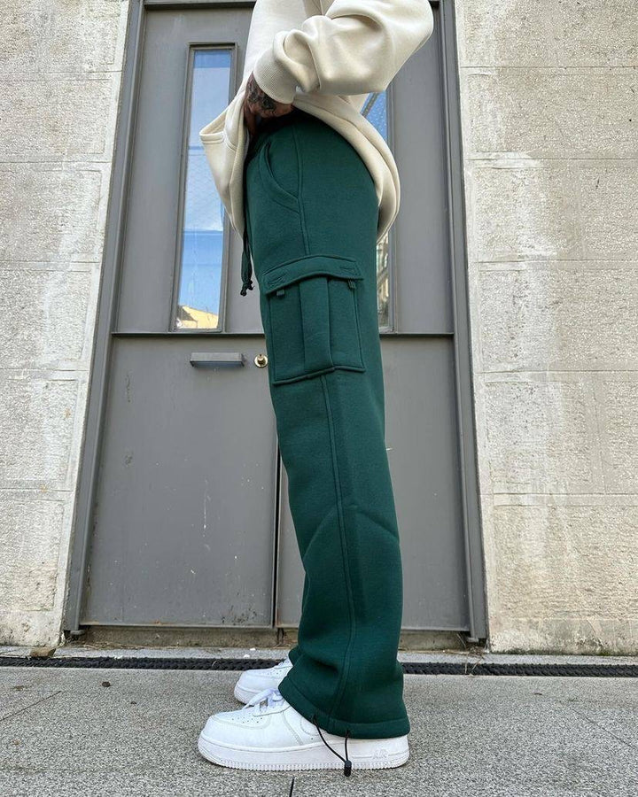 Difransel Cargo sweat pants in green