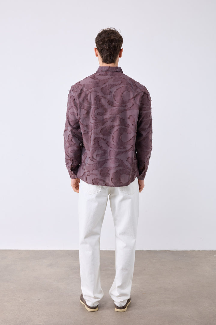 2512 Feather Longsleeve Shirt in Brown
