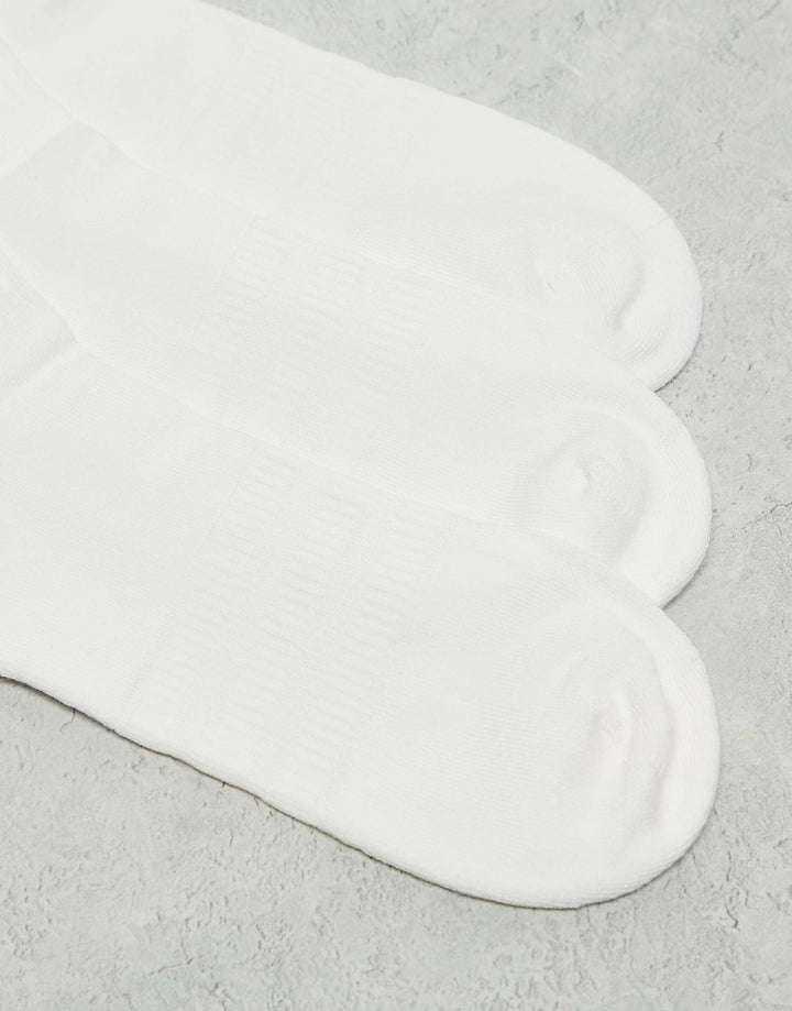 Adidas 3 pack Crew Socks in white