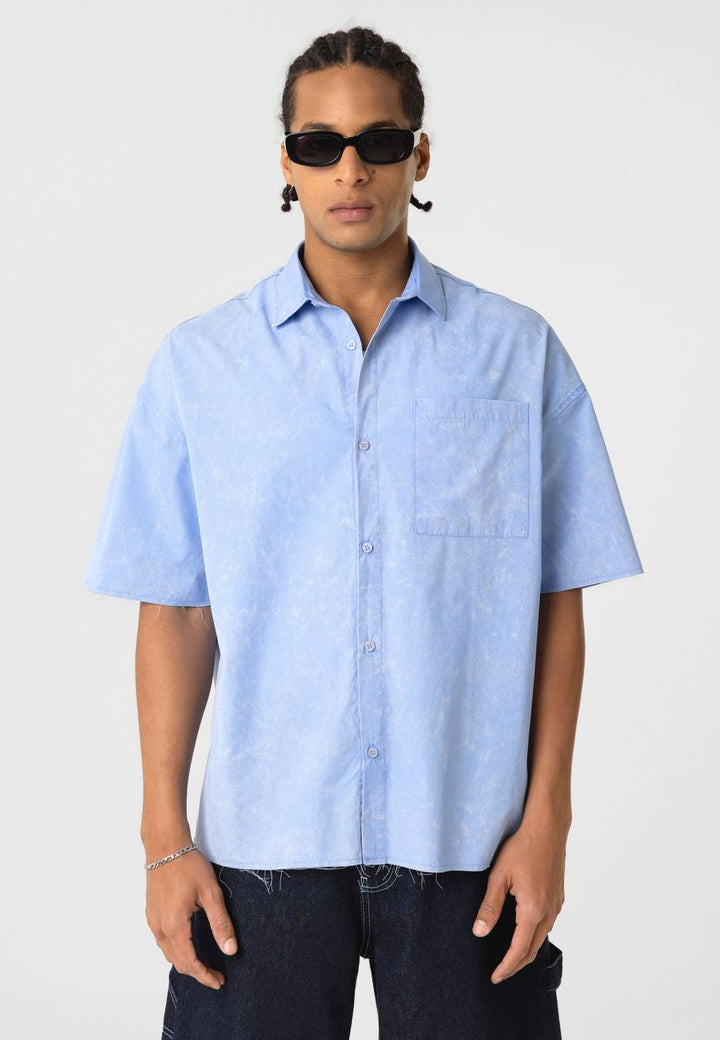 Essence of Life Wild Backprint Shirt in blue