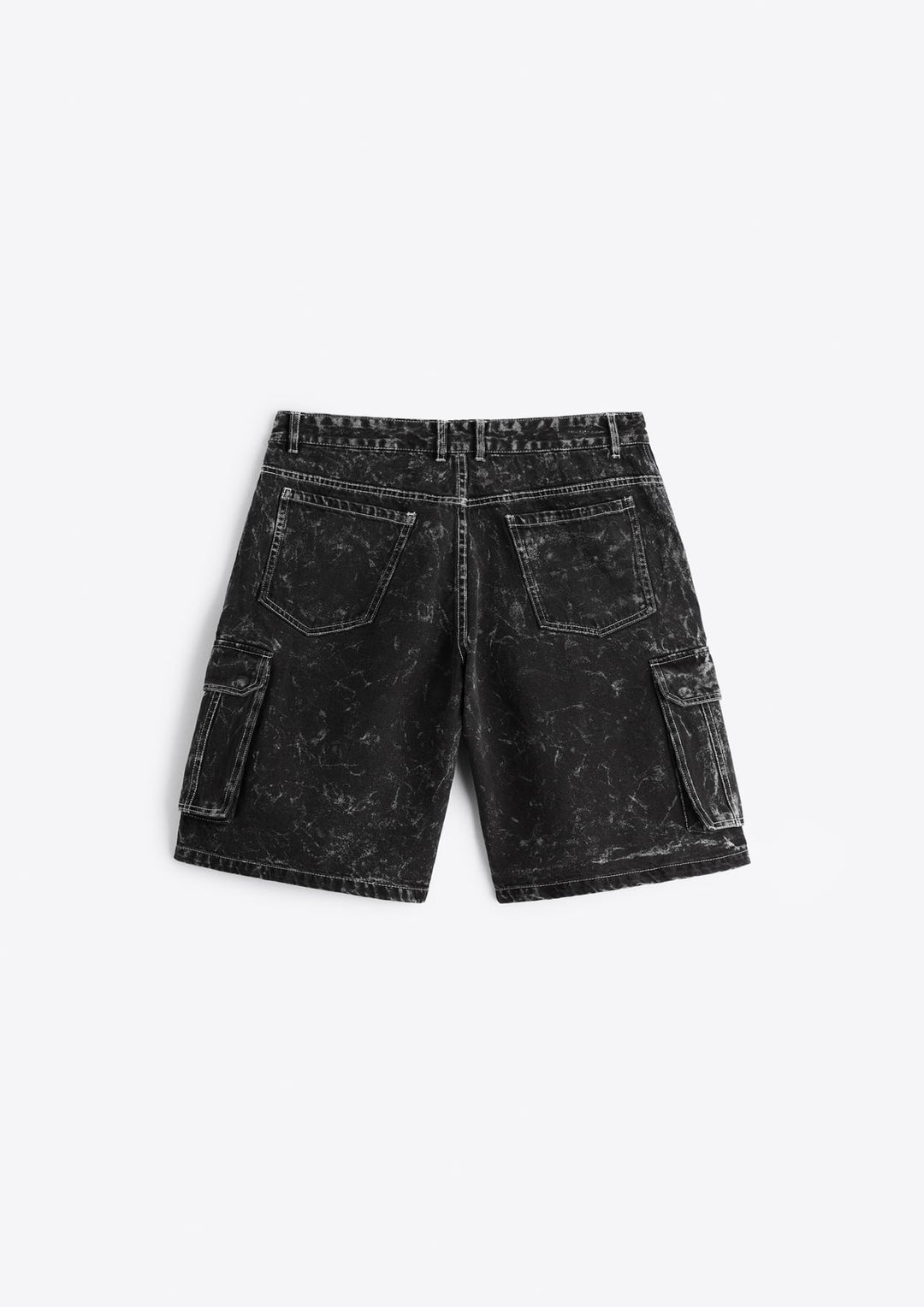 ZARA ACID WASH CARGO BERMUDA SHORTS