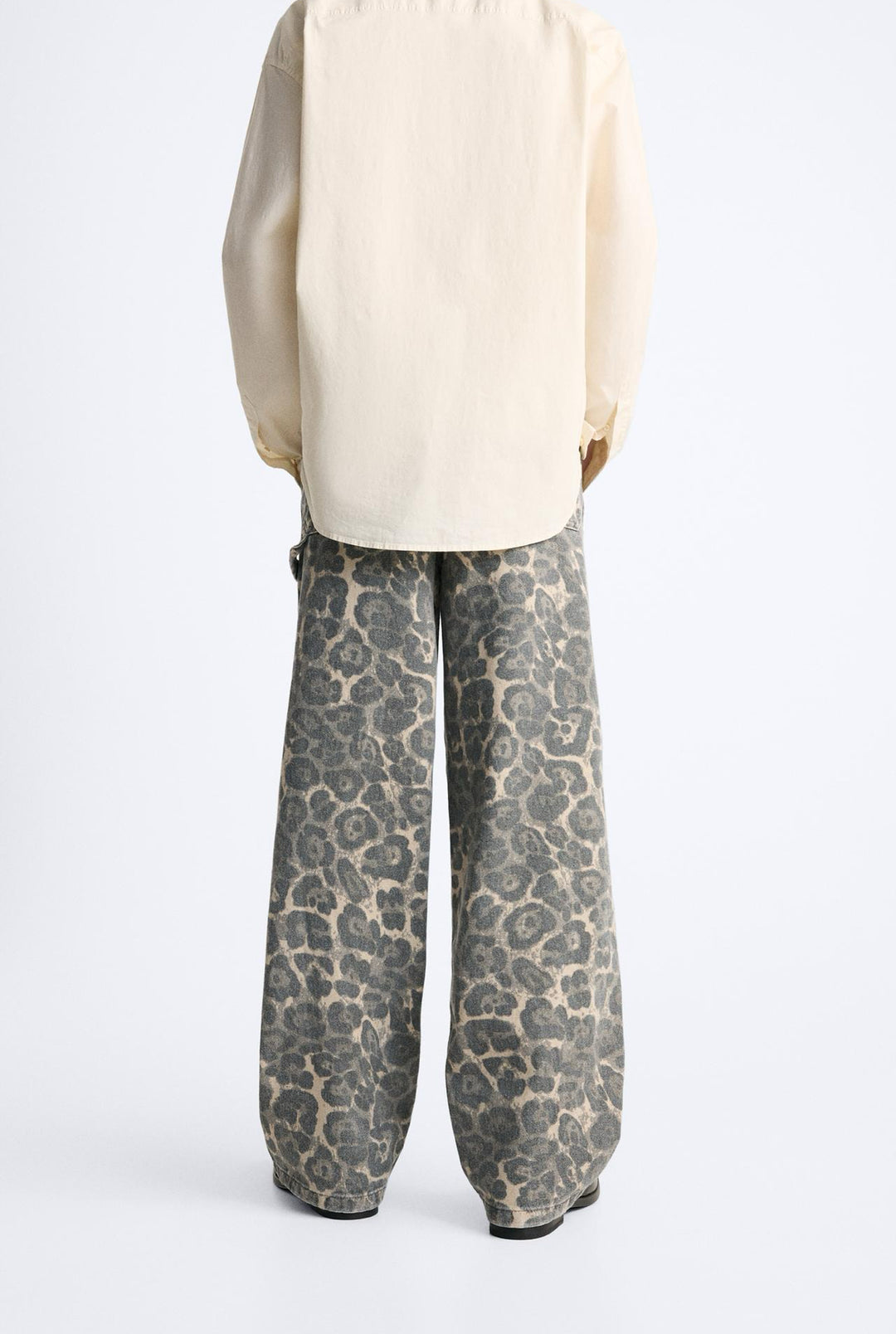 ZARA ANIMAL PRINT CARPENTER TROUSER