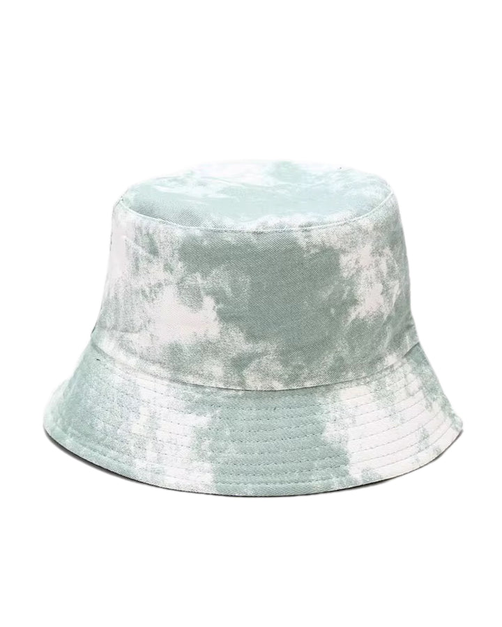 Abstract dye bucket hat in green