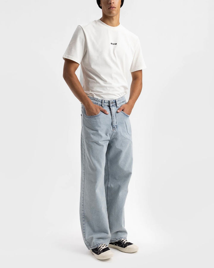 Giesto Washed Baggy Jeans in Blue