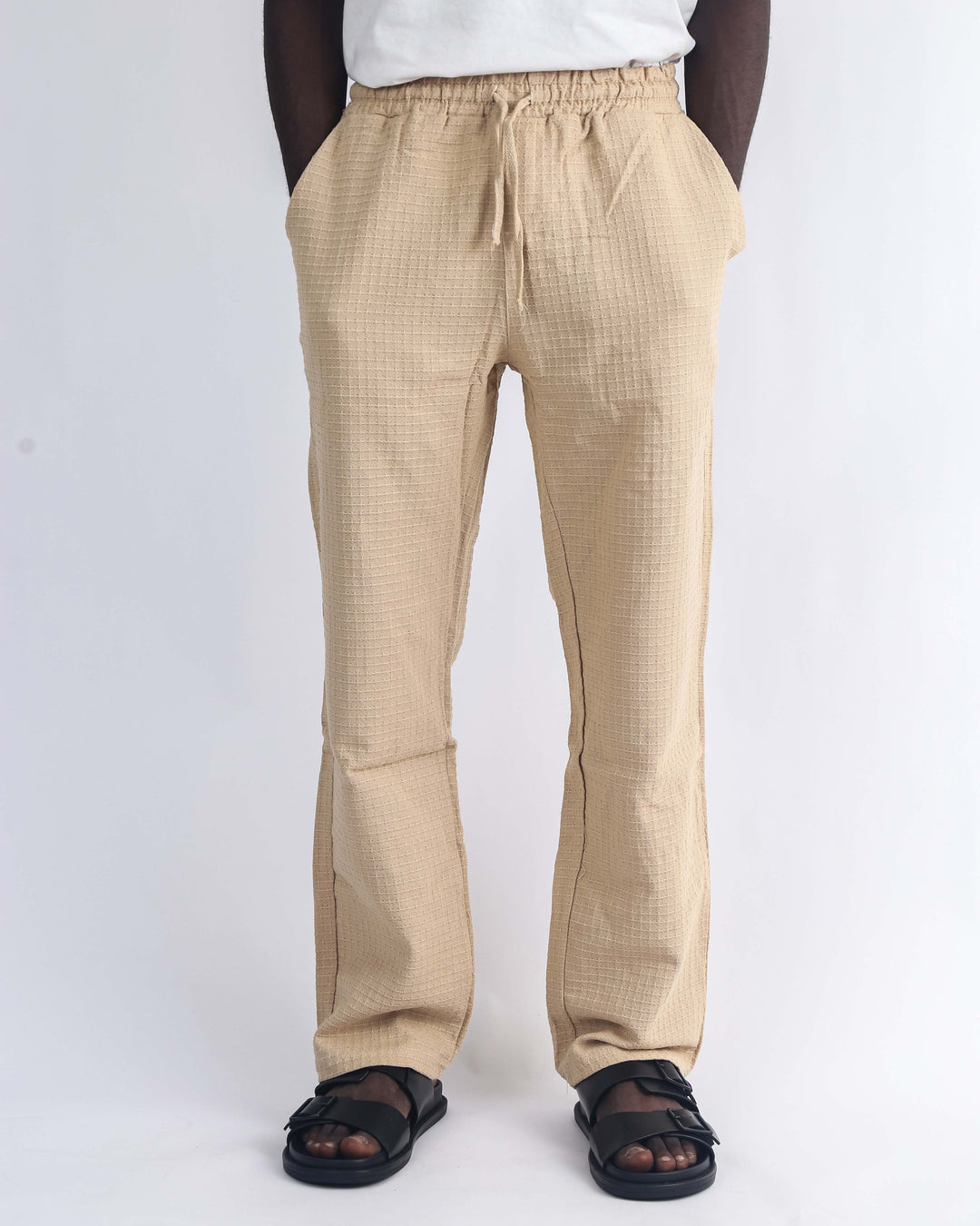 Willian waffle pant in beige