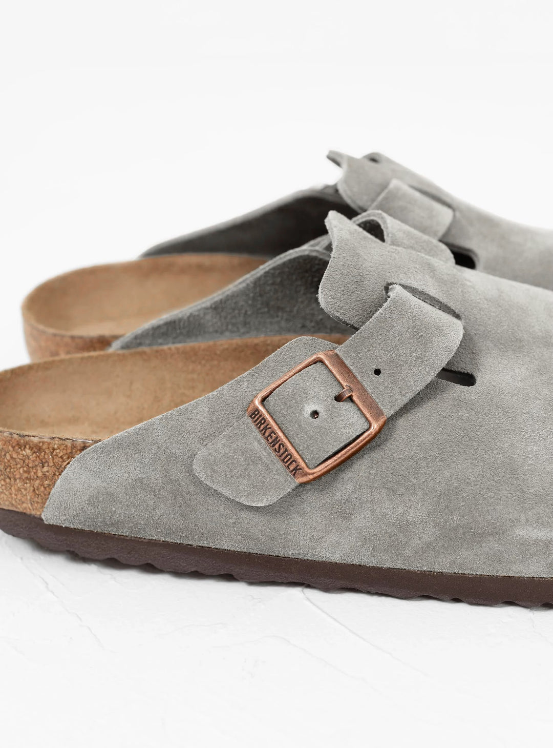 Birkenstock Boston Clogs Slides in Grey