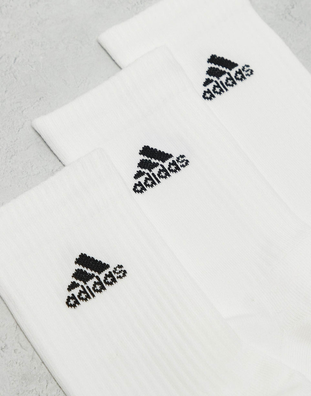 Adidas 3 pack Crew Socks in white